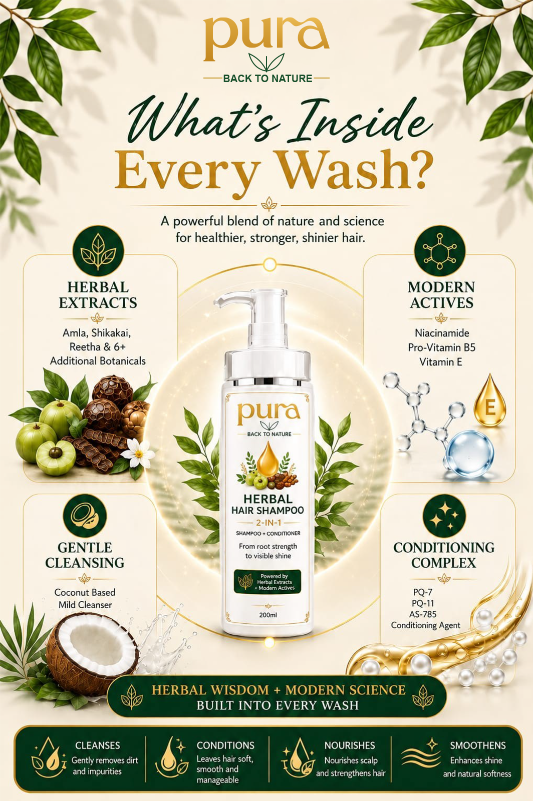 Pura Herbal Hair Shampoo