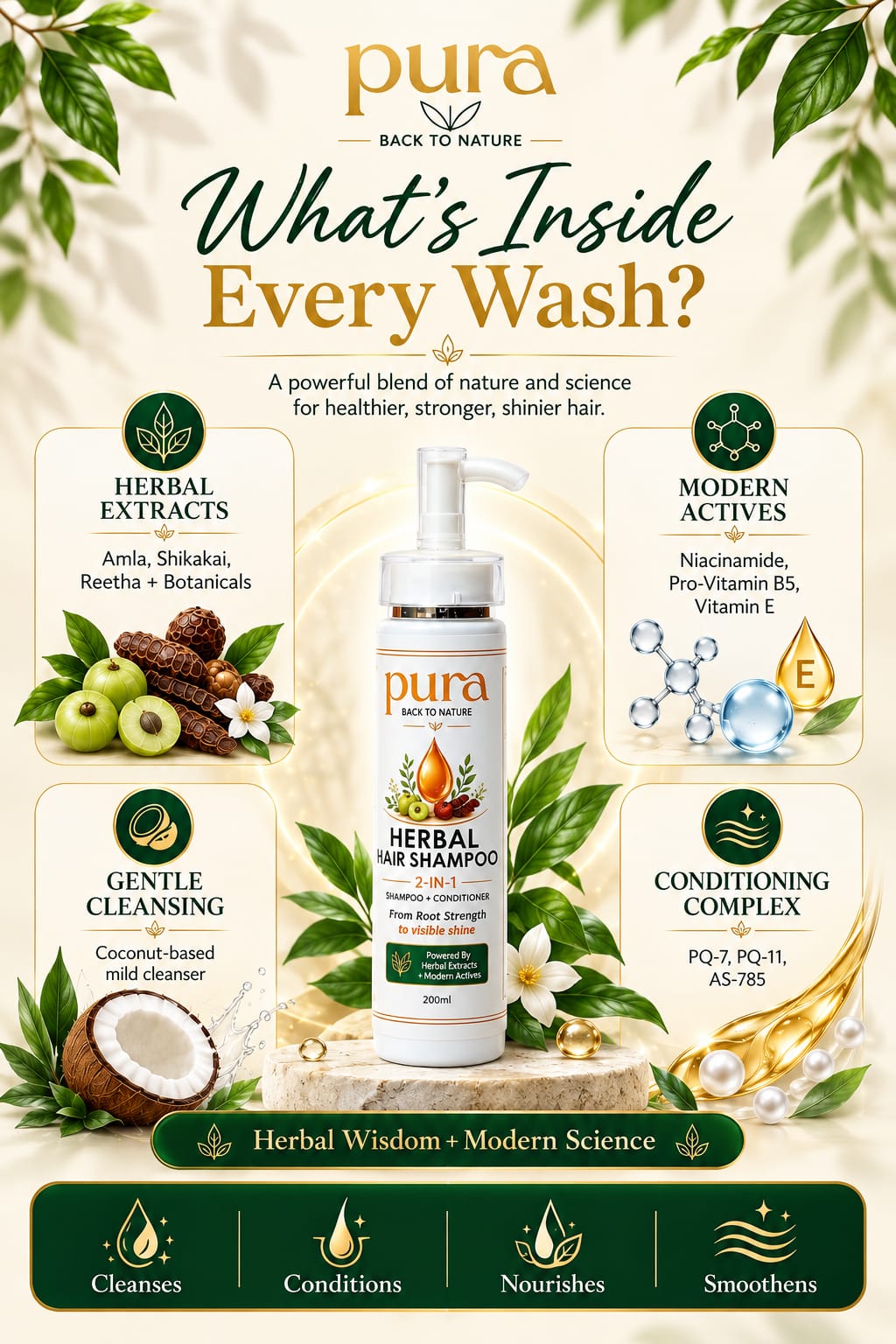 Pura Herbal Hair Shampoo